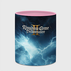 Кружка 3D Kingdom Come Deliverance 2 logo sky, цвет: 3D-белый + розовый — фото 2