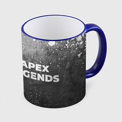 Кружка 3D Apex Legends - grey gradient по-горизонтали, цвет: 3D-синий кант