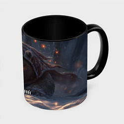 Кружка 3D Русский медведь - когти Отечества, цвет: 3D-белый + черный