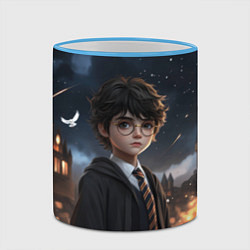 Кружка 3D Серьезный Гарри Поттер, цвет: 3D-небесно-голубой кант — фото 2