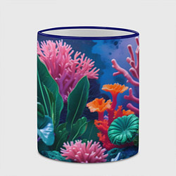 Кружка 3D Подводные кораллы, цвет: 3D-синий кант — фото 2