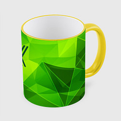 Кружка 3D Darling in the FranXX green poly, цвет: 3D-желтый кант