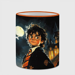Кружка 3D Гарри Поттер глубокая ночь, цвет: 3D-оранжевый кант — фото 2