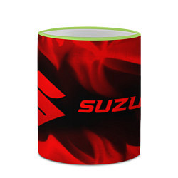 Кружка 3D Suzuki - red gradient по-горизонтали, цвет: 3D-светло-зеленый кант — фото 2