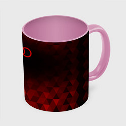 Кружка 3D Audi red poly, цвет: 3D-белый + розовый