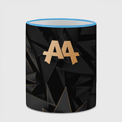 Кружка 3D Asking Alexandria golden poly, цвет: 3D-небесно-голубой кант — фото 2