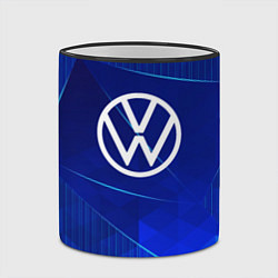 Кружка 3D Volkswagen blue poly, цвет: 3D-черный кант — фото 2