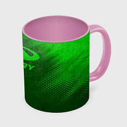 Кружка 3D Chery - green gradient, цвет: 3D-белый + розовый