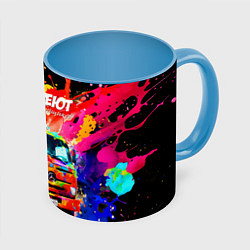 Кружка 3D Все дуреют с этих дальнобойщиков, цвет: 3D-белый + небесно-голубой