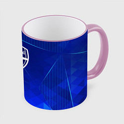 Кружка 3D Arsenal blue poly, цвет: 3D-розовый кант