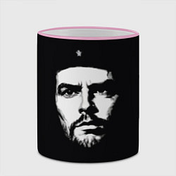 Кружка 3D Че Гевара тёмный фон, цвет: 3D-розовый кант — фото 2