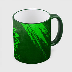 Кружка 3D Nickelback - green gradient, цвет: 3D-зеленый кант