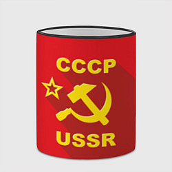 Кружка 3D СССР серп и молот, цвет: 3D-черный кант — фото 2