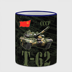 Кружка 3D Танк Т-62 советский средний танк, цвет: 3D-синий кант — фото 2