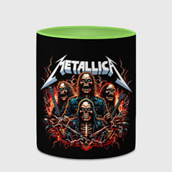 Кружка 3D Metallica forever - thrash metal, цвет: 3D-белый + светло-зеленый — фото 2