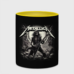 Кружка 3D Metallica - guitar solo, цвет: 3D-белый + желтый — фото 2