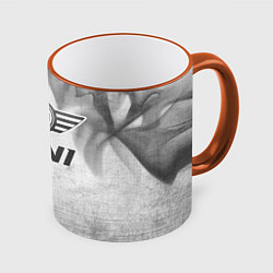 Кружка 3D Mini - white gradient, цвет: 3D-оранжевый кант