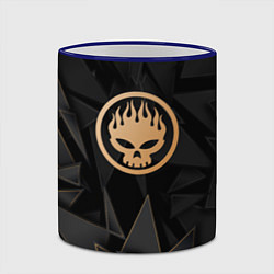 Кружка 3D The Offspring golden poly, цвет: 3D-синий кант — фото 2