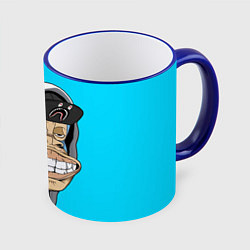 Кружка 3D NFT ape in the hood, цвет: 3D-синий кант