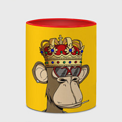 Кружка 3D NFT ape king, цвет: 3D-белый + красный — фото 2