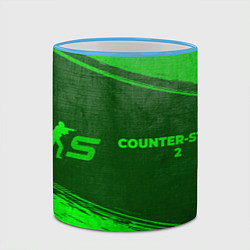 Кружка 3D Counter-Strike 2 - green gradient по-горизонтали, цвет: 3D-небесно-голубой кант — фото 2