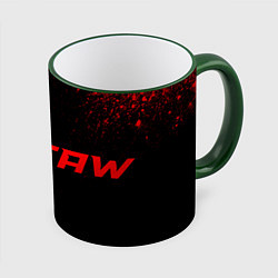 Кружка 3D FAW - red gradient по-горизонтали, цвет: 3D-зеленый кант