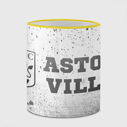 Кружка 3D Aston Villa - white gradient по-горизонтали, цвет: 3D-желтый кант — фото 2