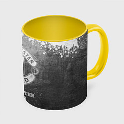Кружка 3D Manchester United - grey gradient, цвет: 3D-белый + желтый