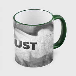 Кружка 3D Rust - white gradient по-горизонтали, цвет: 3D-зеленый кант