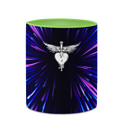 Кружка 3D Bon Jovi neon energy, цвет: 3D-белый + светло-зеленый — фото 2