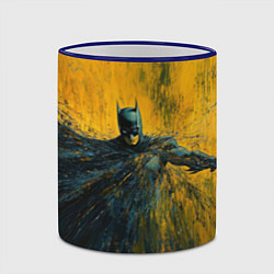 Кружка 3D Бэтмен нарисованный кистью, цвет: 3D-синий кант — фото 2