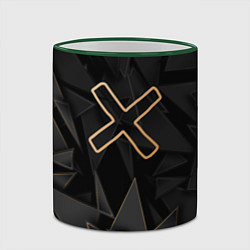 Кружка 3D A Silent Voice golden poly, цвет: 3D-зеленый кант — фото 2