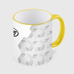 Кружка 3D FAW white poly, цвет: 3D-желтый кант