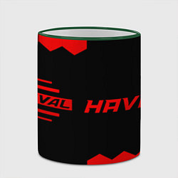 Кружка 3D Haval - red gradient по-горизонтали, цвет: 3D-зеленый кант — фото 2