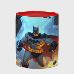 Кружка 3D Бэтмен в прыжке, цвет: 3D-белый + красный — фото 2