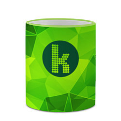 Кружка 3D The Killers green poly, цвет: 3D-светло-зеленый кант — фото 2