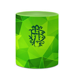 Кружка 3D Nickelback green poly, цвет: 3D-белый + светло-зеленый — фото 2