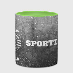 Кружка 3D Sporting - grey gradient по-горизонтали, цвет: 3D-белый + светло-зеленый — фото 2