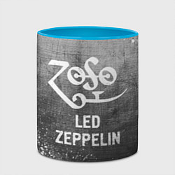 Кружка 3D Led Zeppelin - grey gradient, цвет: 3D-белый + небесно-голубой — фото 2