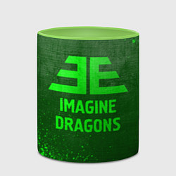 Кружка 3D Imagine Dragons - green gradient, цвет: 3D-белый + светло-зеленый — фото 2