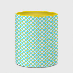 Кружка 3D Ikat ogee - этнический узор, цвет: 3D-белый + желтый — фото 2