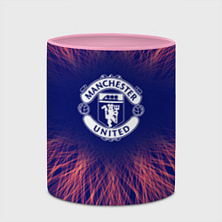 Кружка 3D Manchester United red energy, цвет: 3D-белый + розовый — фото 2