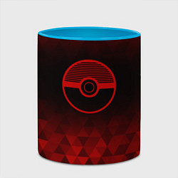 Кружка 3D Pokemon red poly, цвет: 3D-белый + небесно-голубой — фото 2