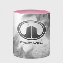 Кружка 3D Great Wall - white gradient, цвет: 3D-белый + розовый — фото 2