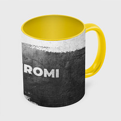 Кружка 3D Kuromi - grey gradient по-горизонтали, цвет: 3D-белый + желтый