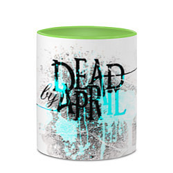 Кружка 3D Dead by april краски, цвет: 3D-белый + светло-зеленый — фото 2