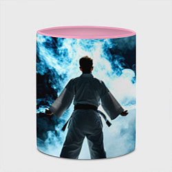 Кружка 3D Айкидоист в дыму, цвет: 3D-белый + розовый — фото 2