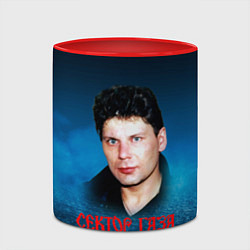 Кружка 3D Сектор газа - синий туман, цвет: 3D-белый + красный — фото 2