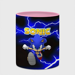 Кружка 3D Sonic storm electro, цвет: 3D-белый + розовый — фото 2