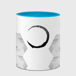 Кружка 3D Demon Slayer white poly, цвет: 3D-белый + небесно-голубой — фото 2